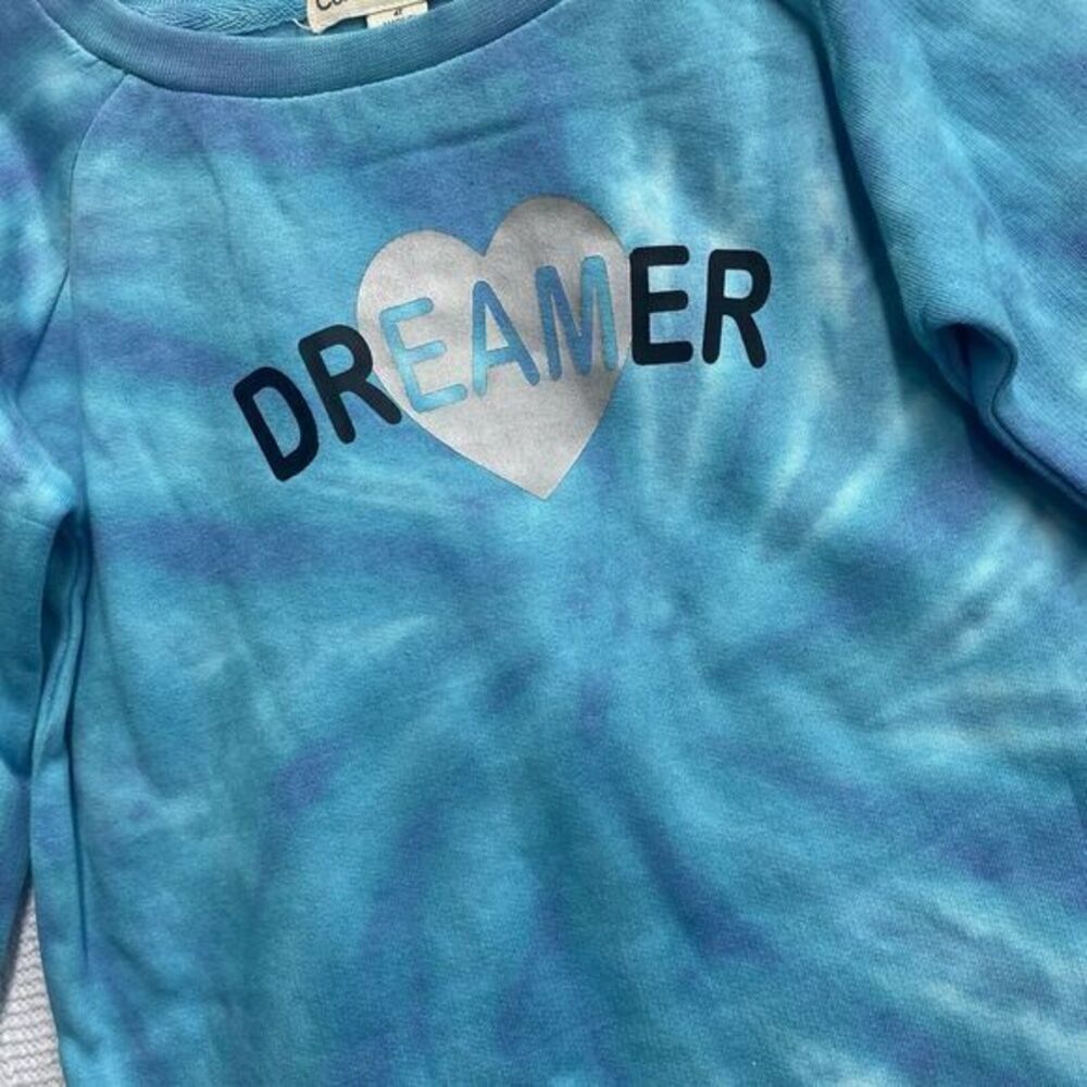 C&C CALIFORNIA 4T Dreamer Blue Tie Dye Pullover Sweatshirt Pants Set